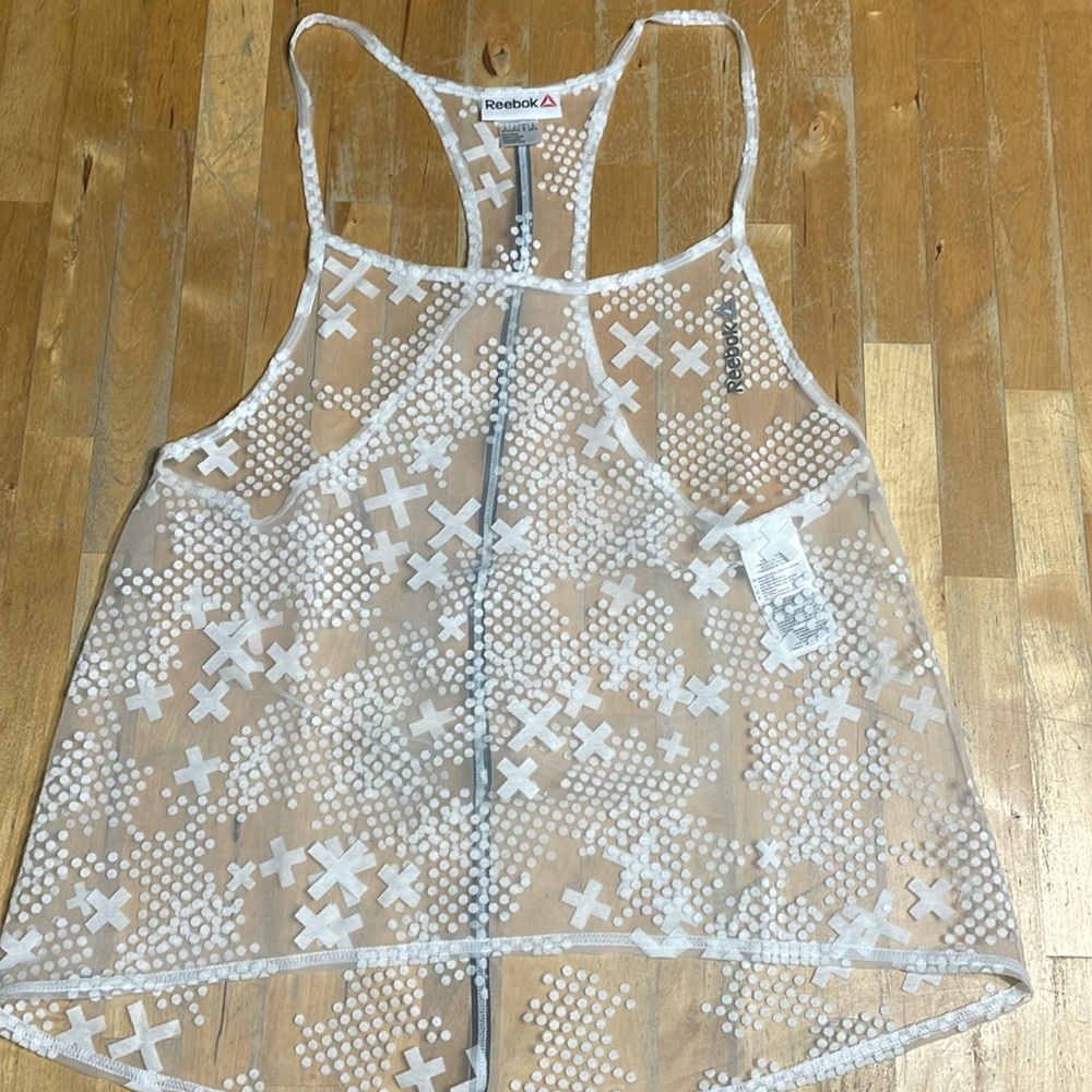 Reebok mesh racer back tank top
